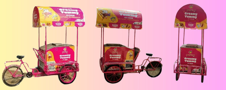 6 Feet Ice Cream Tricycle